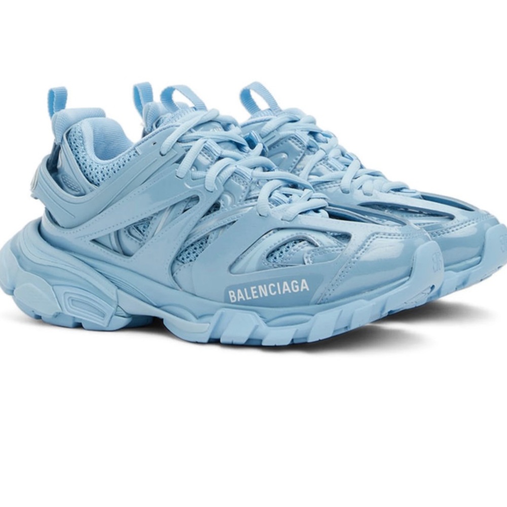 New On Box Light Blue Balenciaga Track Sneaker